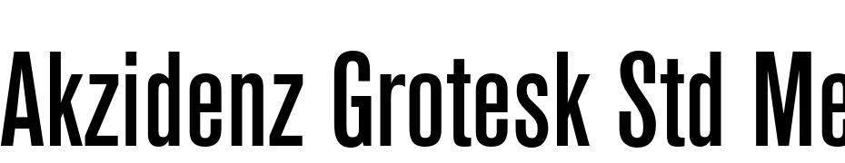 Akzidenz Grotesk Std Med Cnd Font Download Free