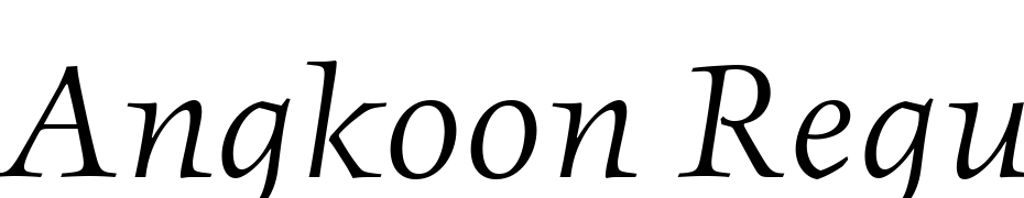 Angkoon Regular Italic Font Download Free