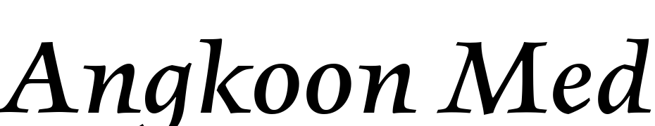 Angkoon Medium Italic Font Download Free
