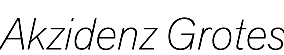 Akzidenz Grotesk Next Extra Light Italic Fuente Descargar Gratis