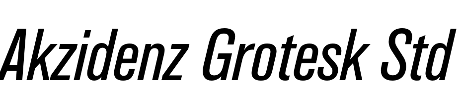 Akzidenz Grotesk Std Cnd It Font Download Free