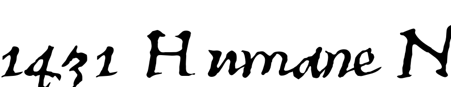1431 Humane Niccoli Normal Yazı tipi ücretsiz indir