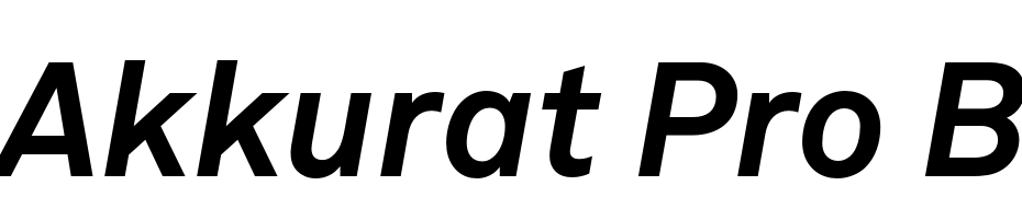 Akkurat Pro Bold Italic Font Download Free