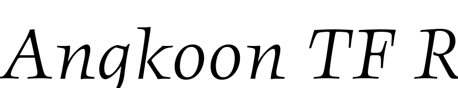 Angkoon TF Regular Italic Font Download Free