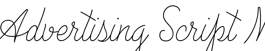 Advertising Script Monoline Font Download Free