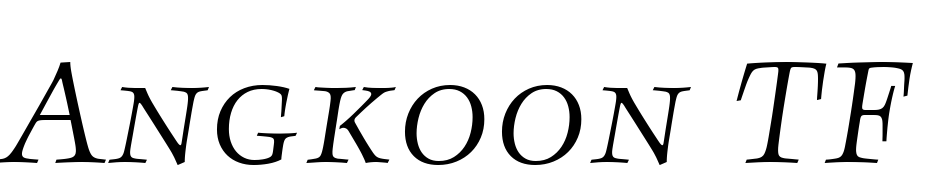 Angkoon TF Regular Italic SC Font Download Free