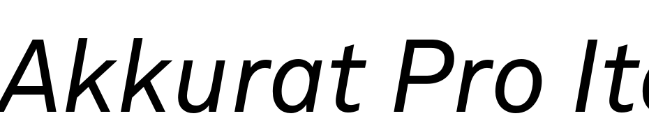 Akkurat Pro Italic Font Download Free