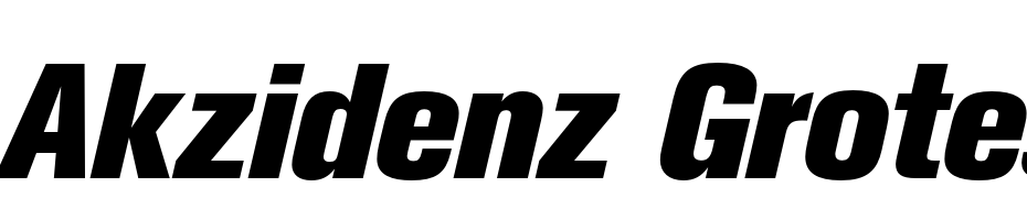 Akzidenz Grotesk Std Extra Bld It Font Download Free