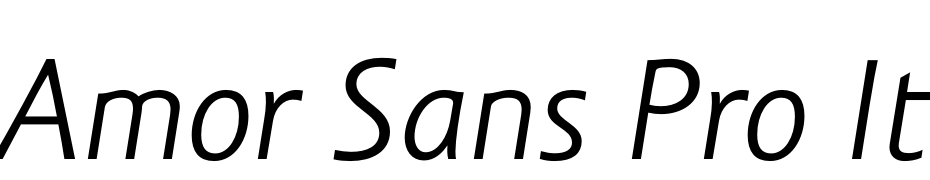 Amor Sans Pro Italic Font Download Free