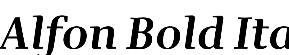 Alfon Bold Italic Yazı tipi ücretsiz indir