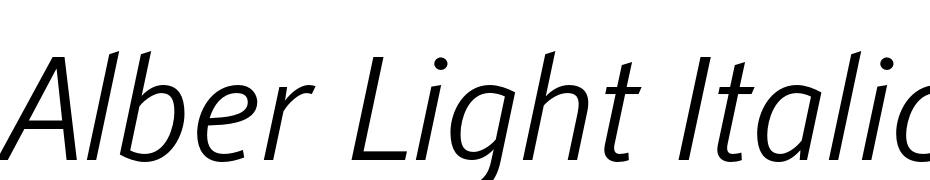 Alber Light Italic Polices Telecharger