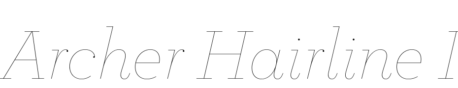 Archer Hairline Italic Font Download Free