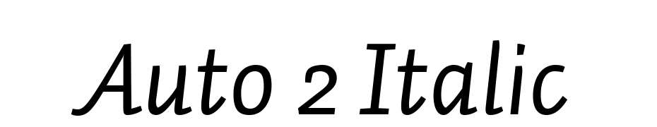 Auto 2 Italic Polices Telecharger