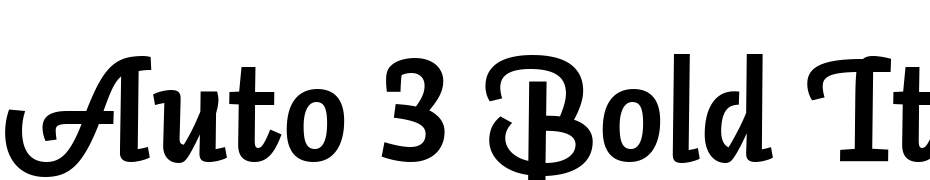 Auto 3 Bold Italic LF Font Download Free