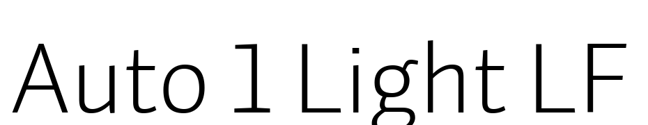 Auto 1 Light LF Font Download Free