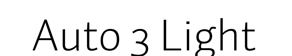 Auto 3 Light Font Download Free