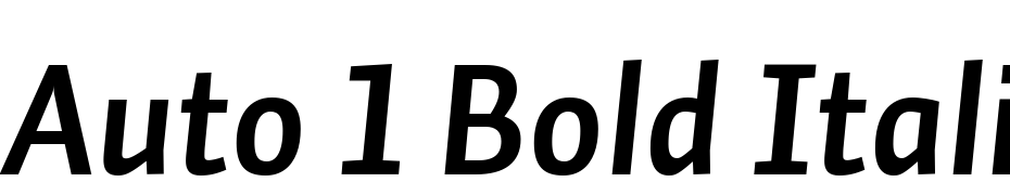 Auto 1 Bold Italic LF Font Download Free