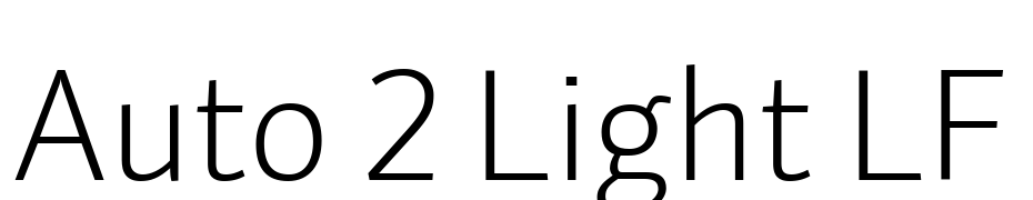 Auto 2 Light LF Font Download Free
