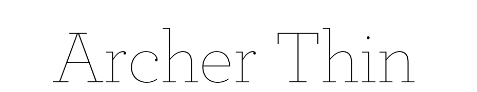 Archer Thin Font Download Free