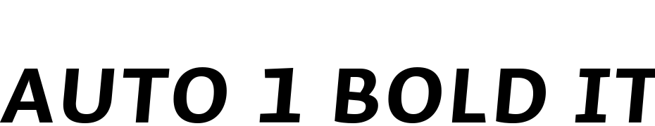 Auto 1 Bold Italic Sm Cp Font Download Free