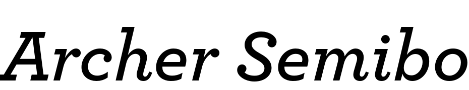 Archer Semibold Italic Font Download Free