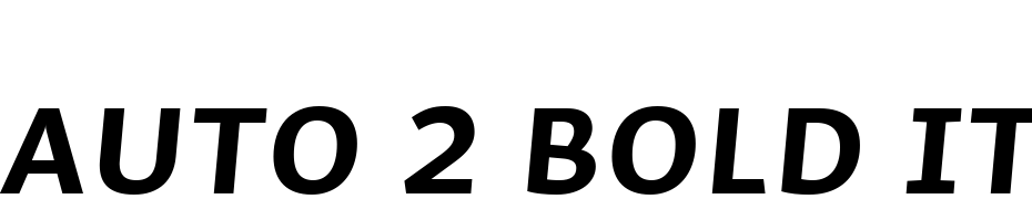 Auto 2 Bold Italic Sm Cp Font Download Free