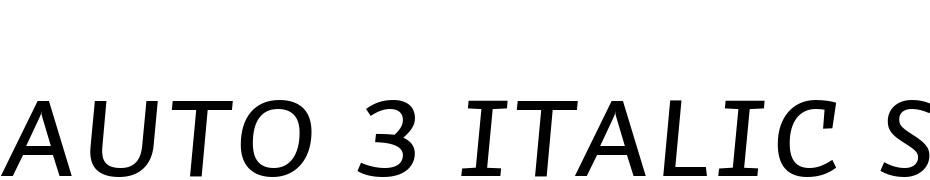 Auto 3 Italic Sm Cp Font Download Free