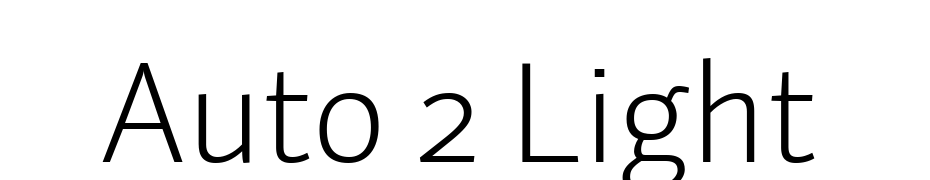 Auto 2 Light Font Download Free