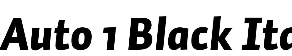 Auto 1 Black Italic Font Download Free