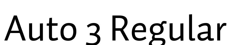 Auto 3 Regular Font Download Free
