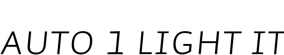 Auto 1 Light Italic Sm Cp Font Download Free