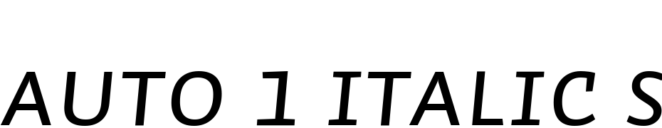 Auto 1 Italic Sm Cp Font Download Free