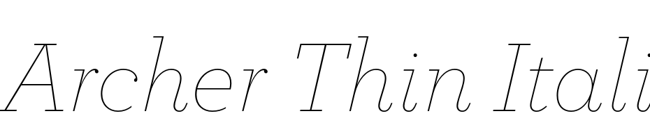 Archer Thin Italic Fuente Descargar Gratis