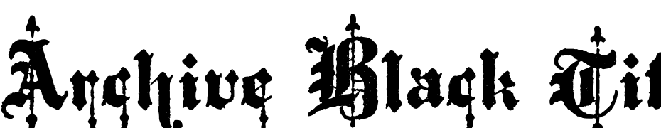 Archive Black Title Text Font Download Free