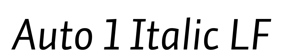 Auto 1 Italic LF Yazı tipi ücretsiz indir