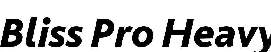 Bliss Pro Heavy Italic Font Download Free