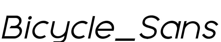 Bicycle_Sans Italic Font Download Free