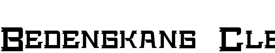 Bedengkang Clean Font Download Free