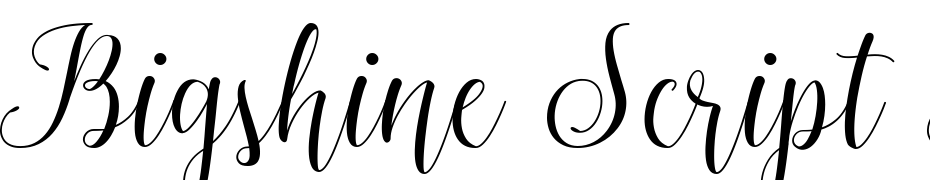 Bigshine Script Regular cкачати шрифт безкоштовно
