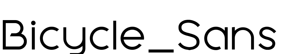 Bicycle_Sans Font Download Free