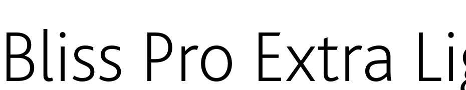 Bliss Pro Extra Light Font Download Free
