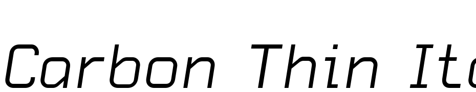 Carbon Thin Italic Font Download Free