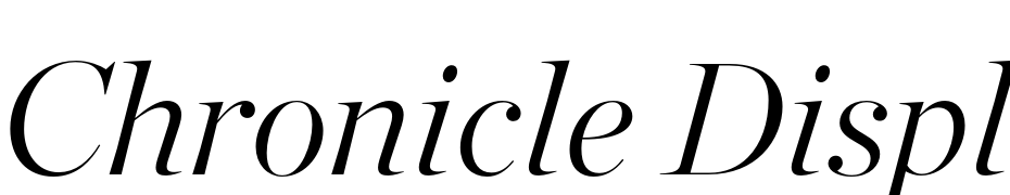 Chronicle Display Extra Light Italic Fuente Descargar Gratis