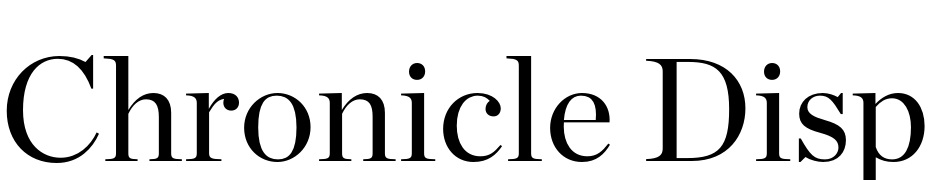 Chronicle Display Roman Font Download Free