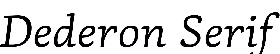 Dederon Serif Std Light Italic Font Download Free