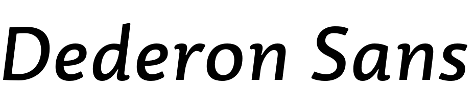 Dederon Sans Std Medium Italic Yazı tipi ücretsiz indir