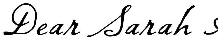 Dear Sarah Alt One Schrift Herunterladen Kostenlos