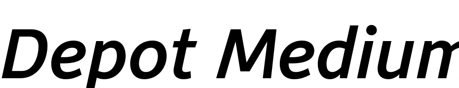 Depot Medium Italic Font Download Free