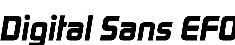 Digital Sans EFOP Bold Ita Font Download Free