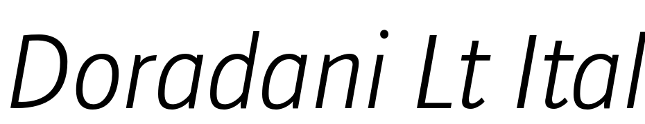 Doradani Lt Italic Font Download Free